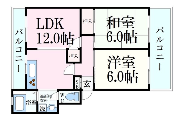 芦屋川駅 徒歩15分 3階の物件間取画像
